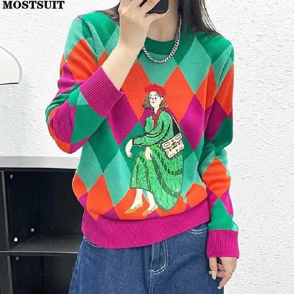 women's sweaters sequins argyle knitted sweater pullover women stylish fashion loose jumpers long sleeve round neck ladies chic knitwe, White;black
women's sweaters sequins argyle knitted sweater pullover women stylish fashion loose jumpers long sleeve round neck ladies chic knitwe, White;black
