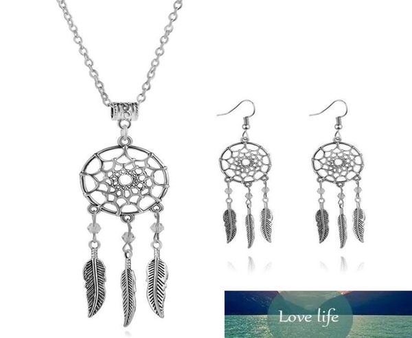 fashion jewelry sets antique necklace and chain silver plated stud earrings women leaf tassel dream catcher collar factory e2837545
fashion jewelry sets antique necklace and chain silver plated stud earrings women leaf tassel dream catcher collar factory e2837545