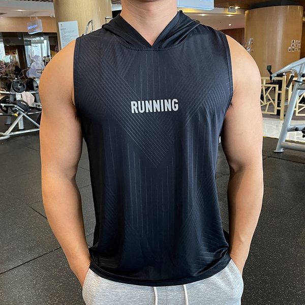 men' tank men running vest hooed summer gym workout sleeveless shirt ice silk fitness bodybuilding tank elastic training hood 230717, White;black
men' tank men running vest hooed summer gym workout sleeveless shirt ice silk fitness bodybuilding tank elastic training hood 230717, White;black