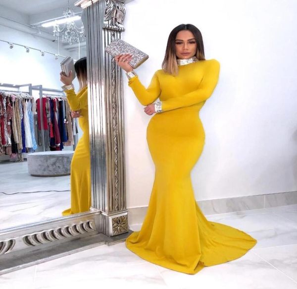 yellow jersey mermaid prom dresses long 2023 high neck backless long sleeves formal evening gowns robe de soiree5066799, Black
yellow jersey mermaid prom dresses long 2023 high neck backless long sleeves formal evening gowns robe de soiree5066799, Black