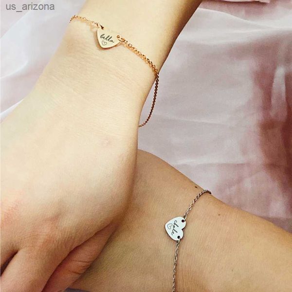 personalized engraved script name illustration heart bracelet for women girls customized stainless steel charm jewelry gift l230620, Golden;silver
personalized engraved script name illustration heart bracelet for women girls customized stainless steel charm jewelry gift l230620, Golden;silver