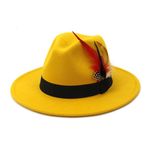 style autumn winter black panama jazz woolen fedora hat with wide brim feather belt church caps 230717, Blue;gray
style autumn winter black panama jazz woolen fedora hat with wide brim feather belt church caps 230717, Blue;gray