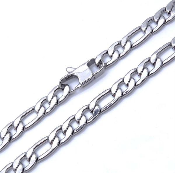 8mm stainless steel necklace for man figaro chain men jewelry 1836 inches waterproof263e5629401, Silver
8mm stainless steel necklace for man figaro chain men jewelry 1836 inches waterproof263e5629401, Silver