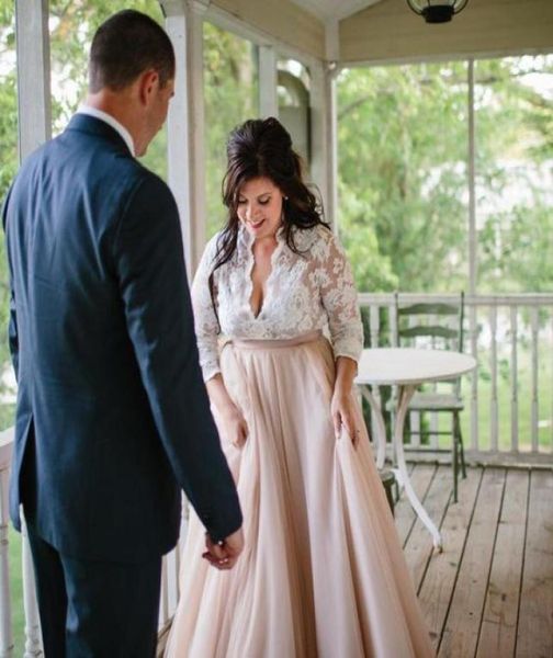 nude ivory deep vneck wedding dresses plus size illusion long sleeve empire waist beach wedding dress country bridal gowns custom9350748, White
nude ivory deep vneck wedding dresses plus size illusion long sleeve empire waist beach wedding dress country bridal gowns custom9350748, White