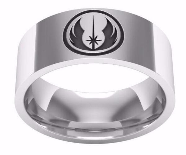 selling jedi symbol engraved couple movie ring polished stainless steel high ring film jewelry gift for men8005174, Silver
selling jedi symbol engraved couple movie ring polished stainless steel high ring film jewelry gift for men8005174, Silver
