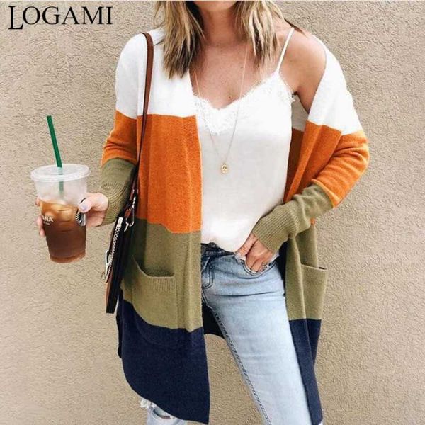 women's sweaters logami block patchwork long cardigans women pockets loose casual cardigan female autumn coat sweater l230718, White;black
women's sweaters logami block patchwork long cardigans women pockets loose casual cardigan female autumn coat sweater l230718, White;black