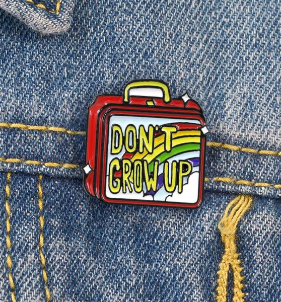 ins creative suitcase shape brooches cartoon letter do not grow up enamel pins alloy brooch for girls denim shirt badge jewelry ch3384336, Gray
ins creative suitcase shape brooches cartoon letter do not grow up enamel pins alloy brooch for girls denim shirt badge jewelry ch3384336, Gray