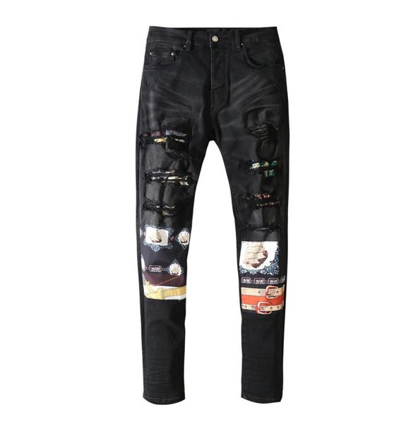 mens jeans patch slim european and american pants casual fashion denim7420461, Blue
mens jeans patch slim european and american pants casual fashion denim7420461, Blue