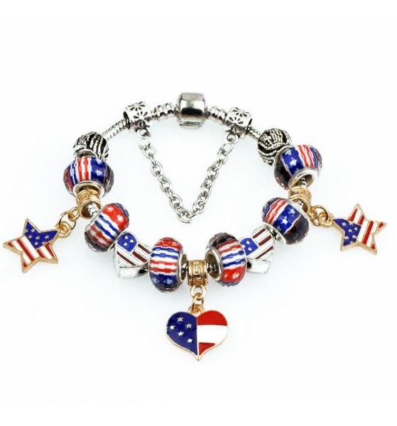 heart design bracelets us flag star charms jewelry for girls women vintage silver crystal handmade fashion beads bangles bracelet7649313, Golden;silver
heart design bracelets us flag star charms jewelry for girls women vintage silver crystal handmade fashion beads bangles bracelet7649313, Golden;silver