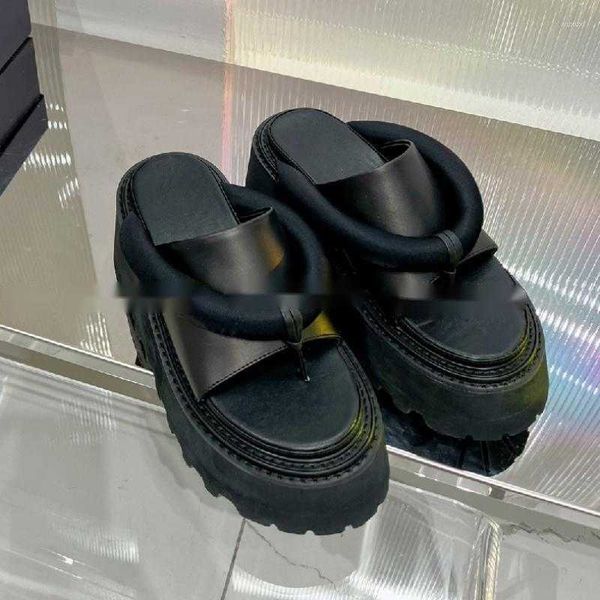 slippers women brand genuine leather platform sandals wedge heel sandalias slides flip flops slip on, Black
slippers women brand genuine leather platform sandals wedge heel sandalias slides flip flops slip on, Black