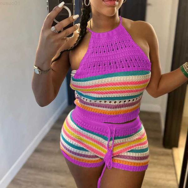 women's sweaters women striped hollow out sleeveless drstring shorts set round neck sleeveless sweater crop casual two pieces l230718, White;black
women's sweaters women striped hollow out sleeveless drstring shorts set round neck sleeveless sweater crop casual two pieces l230718, White;black