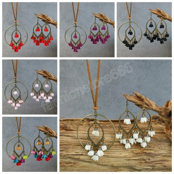 boho alloy round flower tassel jewelry set for women vintage gold plated geometric pendant earrings sets party fashion jewelry, Silver
boho alloy round flower tassel jewelry set for women vintage gold plated geometric pendant earrings sets party fashion jewelry, Silver