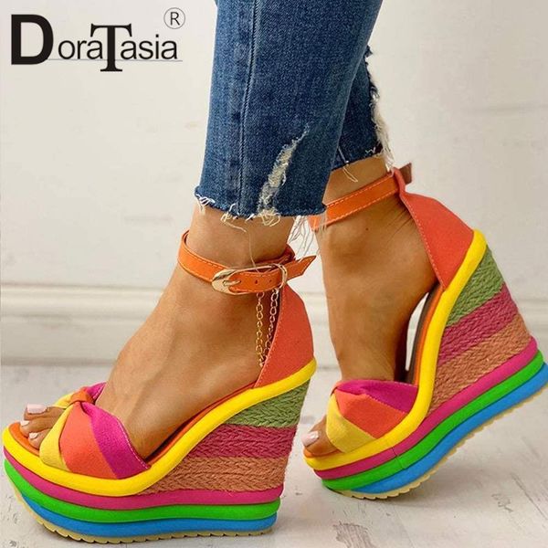 sandals brand ladies platform summer sandals fashion colorful wedges high heels women's sandals casual party roman woman shoes 230717, Black
sandals brand ladies platform summer sandals fashion colorful wedges high heels women's sandals casual party roman woman shoes 230717, Black