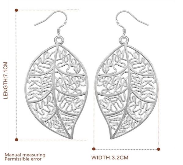 brand new hanging leaves sterling silver plate earring fit women plated wedding 925 silver charms earrings ee1287658478
brand new hanging leaves sterling silver plate earring fit women plated wedding 925 silver charms earrings ee1287658478