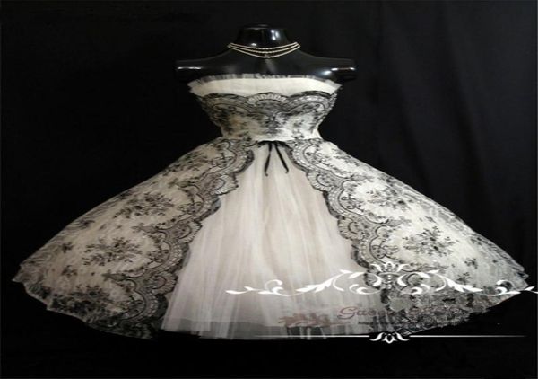 gothic 1950s black white short wedding dresses 2019 a line strapless plus size lace tea length country classic overskirt bri6829623
gothic 1950s black white short wedding dresses 2019 a line strapless plus size lace tea length country classic overskirt bri6829623