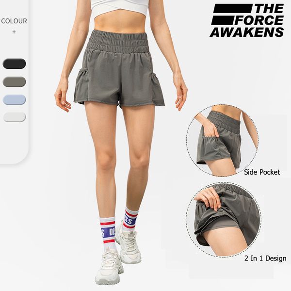 women's shorts women outdoor 2 in 1 high waist workout fitness yoga short with side pockets female running shorts breathable gym sports, White;black
women's shorts women outdoor 2 in 1 high waist workout fitness yoga short with side pockets female running shorts breathable gym sports, White;black