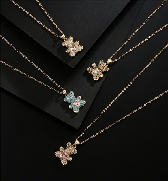 fashion necklace new copper microset color zircon turquoise love bear pendant necklace jewelry4087749, Silver
fashion necklace new copper microset color zircon turquoise love bear pendant necklace jewelry4087749, Silver