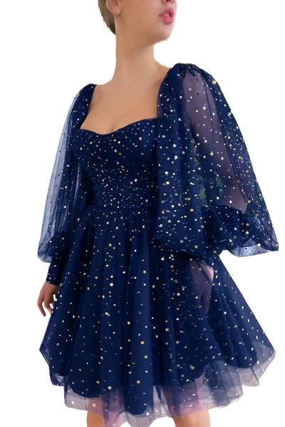 short homecoming dresses long sleeve square lace-up star ball gown tulle party gowns princess plus size knee-length birthday prom graudation, Blue;pink
short homecoming dresses long sleeve square lace-up star ball gown tulle party gowns princess plus size knee-length birthday prom graudation, Blue;pink