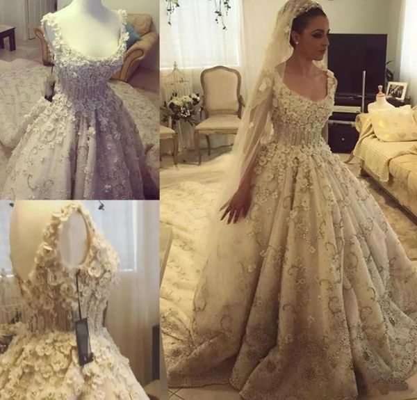 luxury lace ball gown wedding dresses scoop neck 3d floral appliques beads rhinestone suadi arabic beach wedding dress sweep train4316724, White
luxury lace ball gown wedding dresses scoop neck 3d floral appliques beads rhinestone suadi arabic beach wedding dress sweep train4316724, White