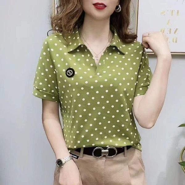women's blouses shirt's tshirt short sleeve summer letter turndown collar pullover solid polka dot embroidery polo casual plus siz, White
women's blouses shirt's tshirt short sleeve summer letter turndown collar pullover solid polka dot embroidery polo casual plus siz, White