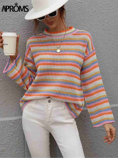 women's sweaters aproms multi striped crochet knit sweater women's relaxed fit pullover casual flare sleeve hollow out jumper cool, White;black
women's sweaters aproms multi striped crochet knit sweater women's relaxed fit pullover casual flare sleeve hollow out jumper cool, White;black