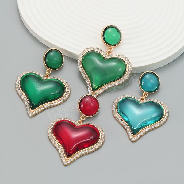 fashion new metal resin heart shaped earrings for women's cute and simple dangle earrings banquet jewelry accessories, Silver
fashion new metal resin heart shaped earrings for women's cute and simple dangle earrings banquet jewelry accessories, Silver