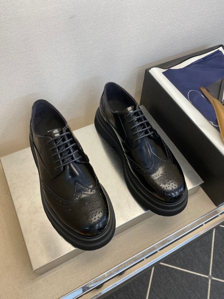 2023 ifashion new men's formal leather shoes carved genuine leather casual shoes trend round toe thick sole business formal flat shoes, Black
2023 ifashion new men's formal leather shoes carved genuine leather casual shoes trend round toe thick sole business formal flat shoes, Black