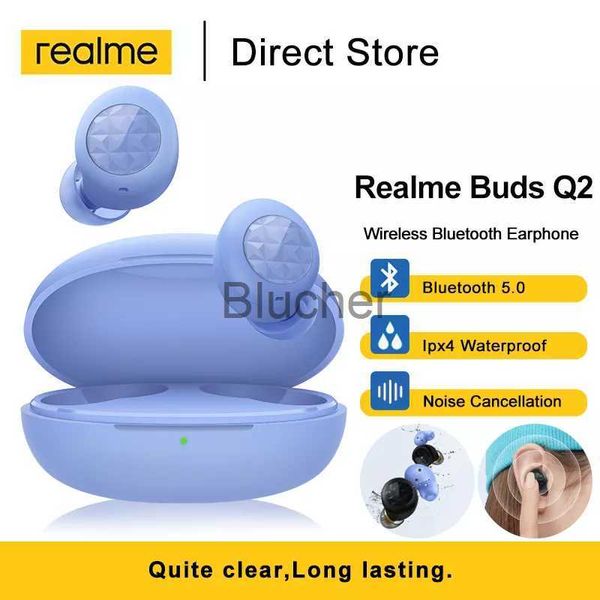 Image of Headphones Earphones Realme Buds Q Q2 TWS Wireless Earphone Bluetooth 50 Stereo Waterproof Intelligent Touch Controls Headphones With Charging Box x0718