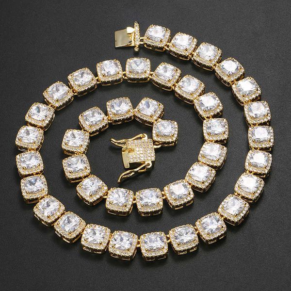 hip hop men's square zircon necklace hiphop blingchain trendy men's nightclub accessories, Silver
hip hop men's square zircon necklace hiphop blingchain trendy men's nightclub accessories, Silver