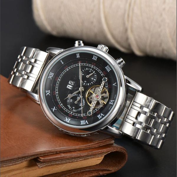 men's geneve tourbillon automatic sports machinery watch solid stainless steel strip waterproof watch sapphire business classic watch, Slivery;brown
men's geneve tourbillon automatic sports machinery watch solid stainless steel strip waterproof watch sapphire business classic watch, Slivery;brown