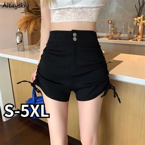 black shorts women skinny shirring fashion high waist allmatch summer sporty casual streetwear s5xl ladies korean style l230621, White;black
black shorts women skinny shirring fashion high waist allmatch summer sporty casual streetwear s5xl ladies korean style l230621, White;black