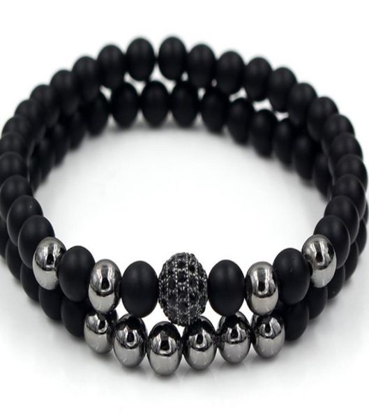 6mm 2pcslot yjh2 gold silver copper cz zircon cubic zirconia elastic adjusted charm nature stone frosted agate onyx bracelet3462000, Black
6mm 2pcslot yjh2 gold silver copper cz zircon cubic zirconia elastic adjusted charm nature stone frosted agate onyx bracelet3462000, Black