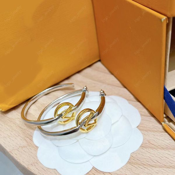 double letter hoop huggie earrings women's 18k gold luxury designer earrings women's wedding party engagement gift jewelry, Golden;silver
double letter hoop huggie earrings women's 18k gold luxury designer earrings women's wedding party engagement gift jewelry, Golden;silver