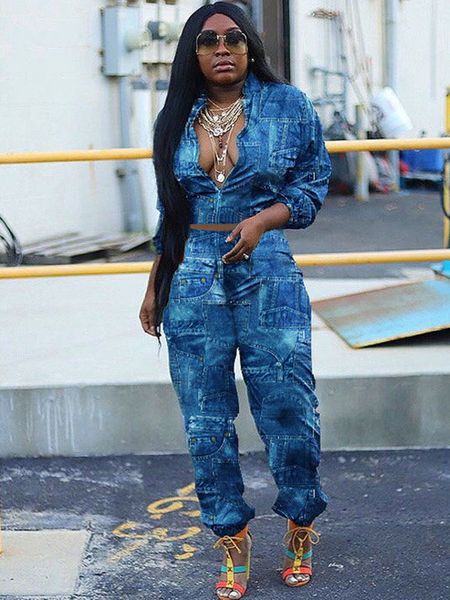 women's two piece pants szkzk blue black denim two piece print set women coats and pants long sleeve high waist party club wear outfits, White
women's two piece pants szkzk blue black denim two piece print set women coats and pants long sleeve high waist party club wear outfits, White