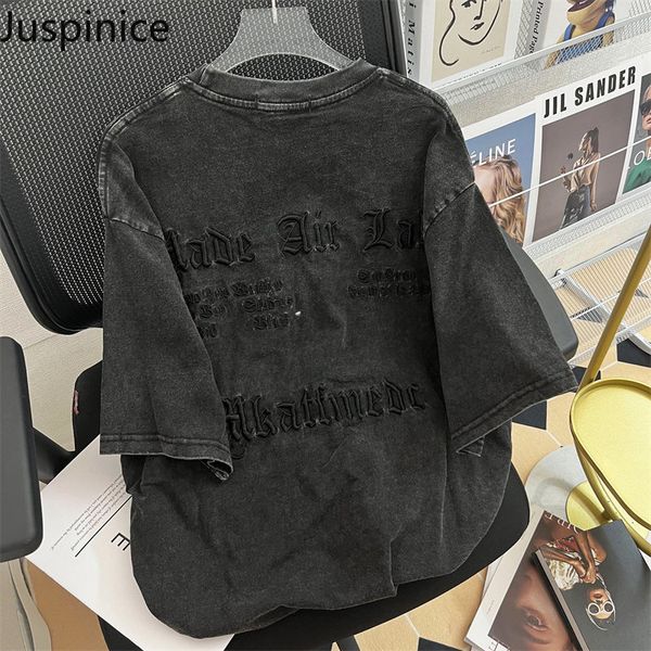 men's t-shirts juspinice vintage t-shirts o-neck letter printed short sleeve casual tshirt american street style cotton couple tees y2k, White;black
men's t-shirts juspinice vintage t-shirts o-neck letter printed short sleeve casual tshirt american street style cotton couple tees y2k, White;black