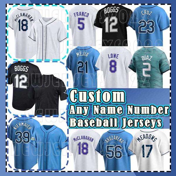 2 yandy diaz baseball 56 randy arozarena jersey 39 kevin kiermaier mesh 12 wade boggs 7 vidal brujan 5 wander franco 18 shane mcclanahan 21, Blue;black
2 yandy diaz baseball 56 randy arozarena jersey 39 kevin kiermaier mesh 12 wade boggs 7 vidal brujan 5 wander franco 18 shane mcclanahan 21, Blue;black