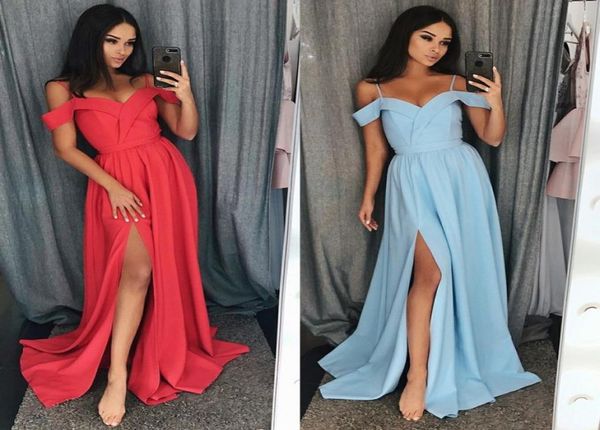 off the shoulder long prom dresses spaghetti straps satin floor length split side red pink light sky blue party dresses real image1796616, Black
off the shoulder long prom dresses spaghetti straps satin floor length split side red pink light sky blue party dresses real image1796616, Black