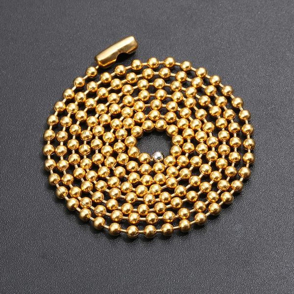 hip hop jewelry necklace vacuum color preservation electroplated stainless steel ball wave bead chain, Silver
hip hop jewelry necklace vacuum color preservation electroplated stainless steel ball wave bead chain, Silver