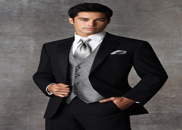 new custom made two buttons black groom tuxedos notch satin lapel groomsmen men wedding suitsjacketpantstievest 915328412, Black;gray
new custom made two buttons black groom tuxedos notch satin lapel groomsmen men wedding suitsjacketpantstievest 915328412, Black;gray