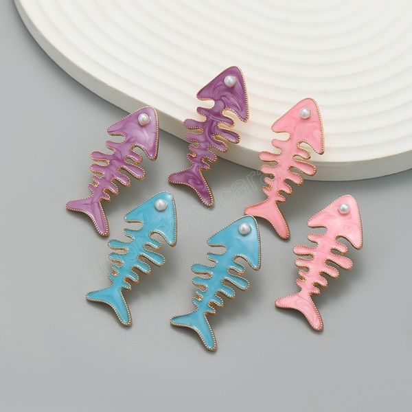 fashion metal drop oil fish bone dangle earrings for women's creative simple stud earrings banquet jewelry accessories, Silver
fashion metal drop oil fish bone dangle earrings for women's creative simple stud earrings banquet jewelry accessories, Silver