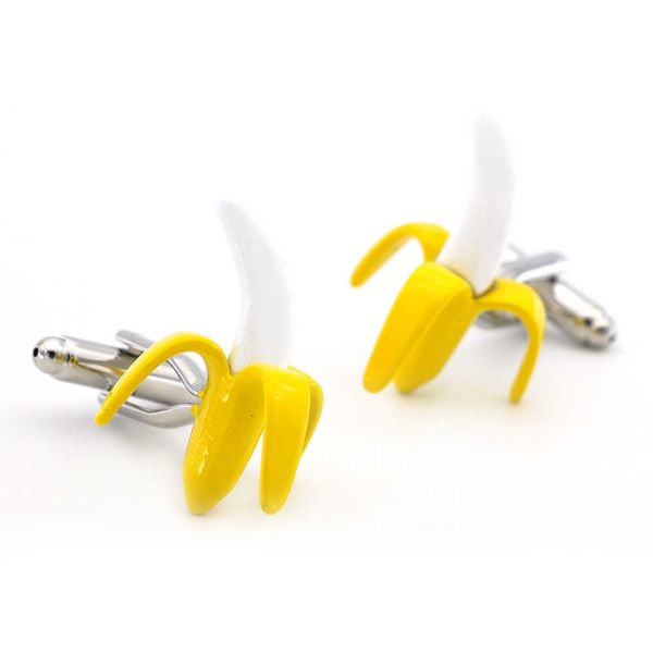 cuff links banana cuff links for men fruit design quality brass material yellow color cufflinks wholesale retail hkd230718, Silver
cuff links banana cuff links for men fruit design quality brass material yellow color cufflinks wholesale retail hkd230718, Silver