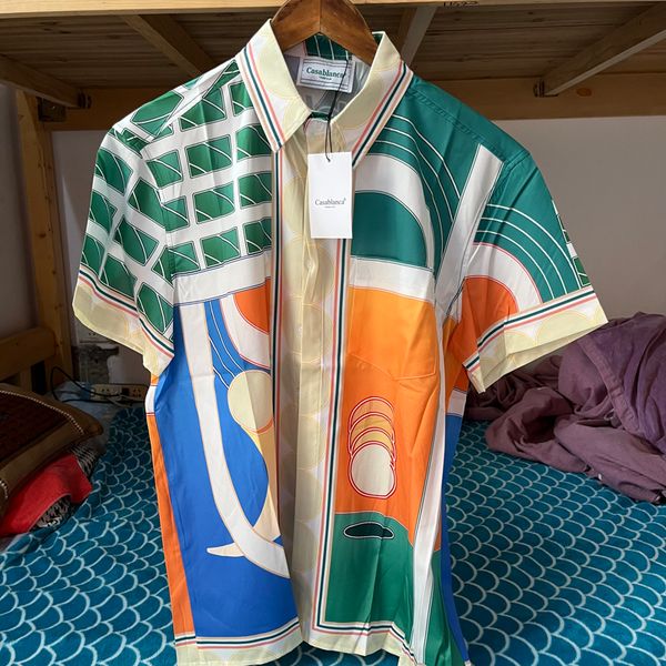 mens tracksuits 23ss casablanca shirts table tennis orange print color block short sleeves 3xl casual hawaiian shirt for men women 230717, Gray
mens tracksuits 23ss casablanca shirts table tennis orange print color block short sleeves 3xl casual hawaiian shirt for men women 230717, Gray