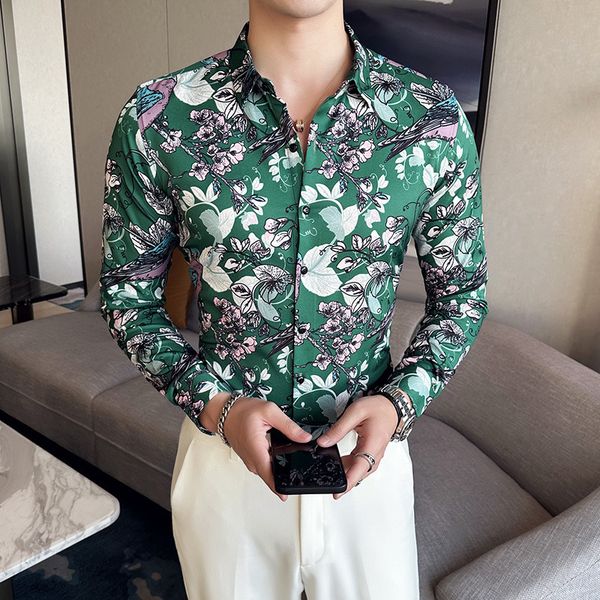 men's t shirts european and american summer flower print shirt long sleeve casual shirts autumn social business slim fit blouse nightcl, White;black
men's t shirts european and american summer flower print shirt long sleeve casual shirts autumn social business slim fit blouse nightcl, White;black