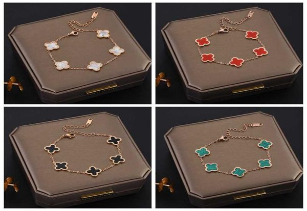 charm bracelets fashion design colorful clover charm bracelet 18k rose gold stainless steel jewelry for gift8742943, Golden;silver
charm bracelets fashion design colorful clover charm bracelet 18k rose gold stainless steel jewelry for gift8742943, Golden;silver
