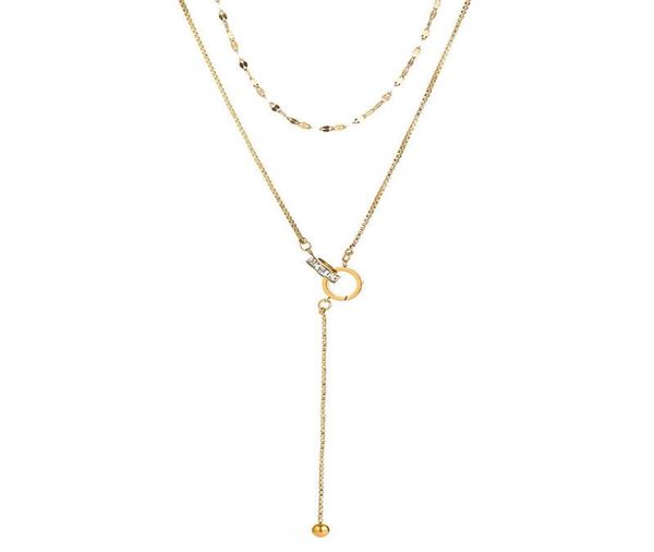 pendant necklaces 2021 double layered necklace female trendy jewelry goldrose gold color roman loop sweater decoration chain part3507917, Silver
pendant necklaces 2021 double layered necklace female trendy jewelry goldrose gold color roman loop sweater decoration chain part3507917, Silver