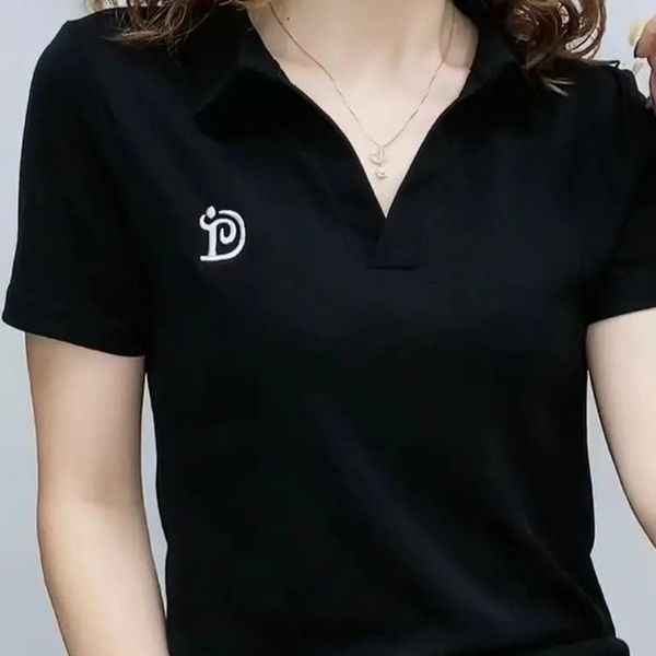 women's blouses shirts short sleeve tshirt summer vneck letter pullover knitted tees female clothing plus size ladies polo 230717, White
women's blouses shirts short sleeve tshirt summer vneck letter pullover knitted tees female clothing plus size ladies polo 230717, White