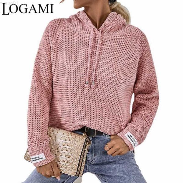 women's sweaters logami women's knitwear 2022 fall/winter new hooded drstring sweater women pullover l230718, White;black
women's sweaters logami women's knitwear 2022 fall/winter new hooded drstring sweater women pullover l230718, White;black