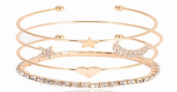 4pcsset gold plated star heart moon bohemian bracelets bangle for diy fashion jewelry gift cr36 shipp4845815, Black
4pcsset gold plated star heart moon bohemian bracelets bangle for diy fashion jewelry gift cr36 shipp4845815, Black