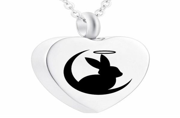 moon festival cremation ashes urn pendant rabbit heart stainless steel necklace for pet human memorial jewelry5430666, Silver
moon festival cremation ashes urn pendant rabbit heart stainless steel necklace for pet human memorial jewelry5430666, Silver