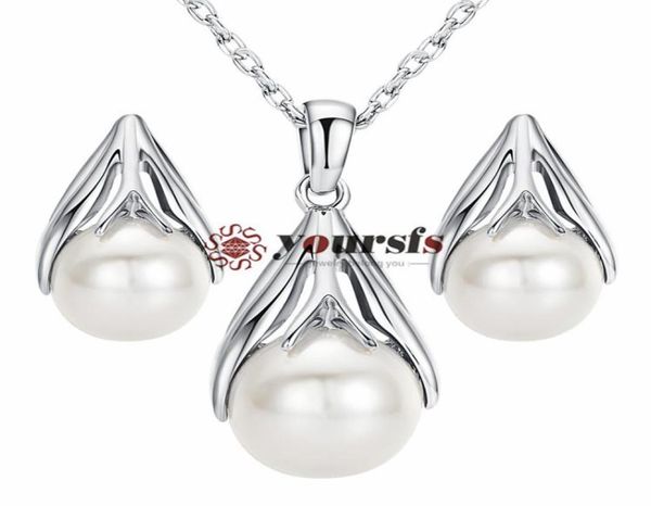 yoursfs bridal 18k gold plated jewelry set silver shiny pearl pendant necklace and earrings2897303, Black
yoursfs bridal 18k gold plated jewelry set silver shiny pearl pendant necklace and earrings2897303, Black